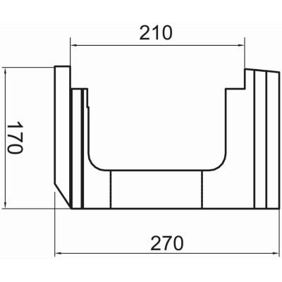 Polystyrenová tvárnice POWER-S -- žlabová, průběžná, 1 009,5 x 270 x 170