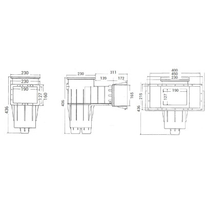 Skimmer Cofies Premium sání 400x200 mm, pro fólie, bez vak. kotouče