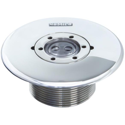 Vtoková tryska VAMILA nerez s transparentní kuličkou 2 x 7,8 mm - zapuštěná