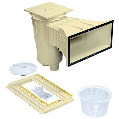 Skimmer 17,5 l, pro fólie, s mosaznými zástřiky, široké hrdlo, RAL1015