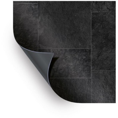 AVfol Relief - 3D Black Marmor Tiles, 1,65m šíře, 1,6 mm, metráž