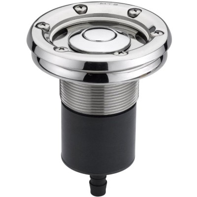 Pneumatické tlačítko v nerez základním prvku s přírubou