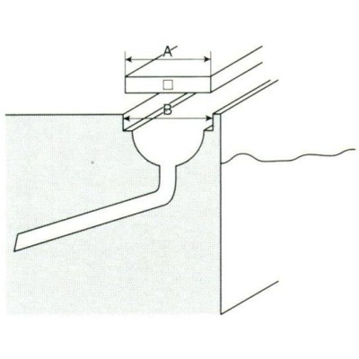 Roll rošt – hrana (MP200-LAF) přelivného žlábku, délka 2 m