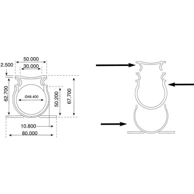 Odvodňovací žlábek s mřížkou 1 ks -- délka 3 m