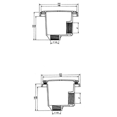 Podlahová výpust Hayward pro folii