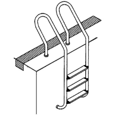 Žebřík nerez Mixta s pouzdrem 2 stupňový, AISI 304