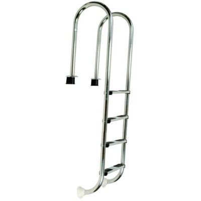 Žebřík nerez Muro (Slim) s pouzdrem 4 stupňový, AISI 316