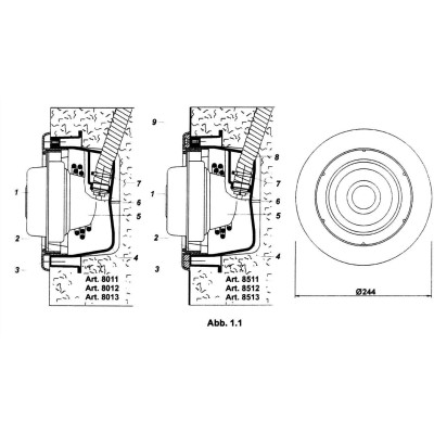 Podvodní reproduktor - 30W/8 Ohm - pro betonové bazény, ABS