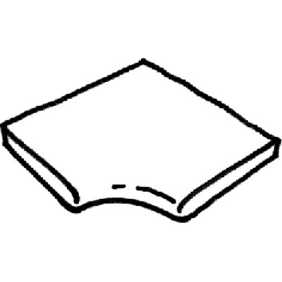 Dlažba Sahara - bílá  - rohová dlaždice R150 Int. - 1ks