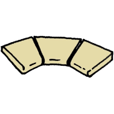 Dlažba Ardoise -- rohová dlaždice R 610 int., 3 ks