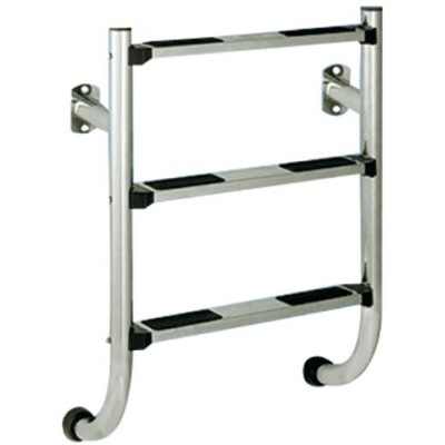 Spodní díl nerezového žebříku - 2 stupně (kotvení přírubou), AISI 316